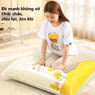 Túi hút chân không Winnie: Đựng quần áo, chăn gối trong suốt, Giá 16.400₫
