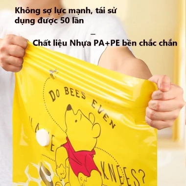 Túi hút chân không Winnie: Đựng quần áo, chăn gối trong suốt, Giá 16.400₫
