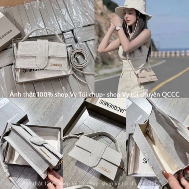 Túi Jac ngang be vải size 20 full hộp kèm dây đeo chéo chuẩn súp 265.000đ