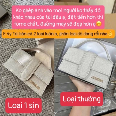 Túi Jac ngang be vải size 20 full hộp kèm dây đeo chéo chuẩn súp 265.000đ