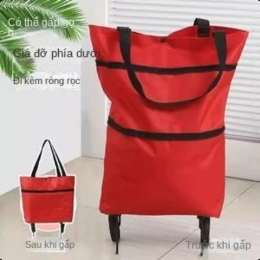 Túi Kéo Đi Chợ Bánh Xe Đa Năng Gấp Gọn - Giỏ Đựng Đồ Siêu Thị 52.742 VND 10