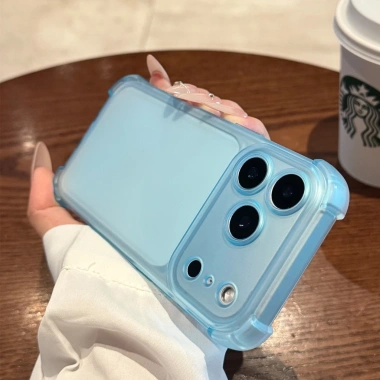 Túi khí bốn góc iPhone 17-13 - Vỏ Ice Crystal Matte, bảo vệ mềm chống sốc, 50.652đ