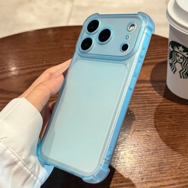 Túi khí bốn góc iPhone 17-13 - Vỏ Ice Crystal Matte, bảo vệ mềm chống sốc, 50.652đ