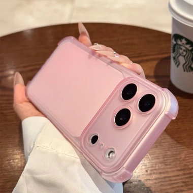Túi khí bốn góc iPhone 17-13 - Vỏ Ice Crystal Matte, bảo vệ mềm chống sốc, 50.652đ