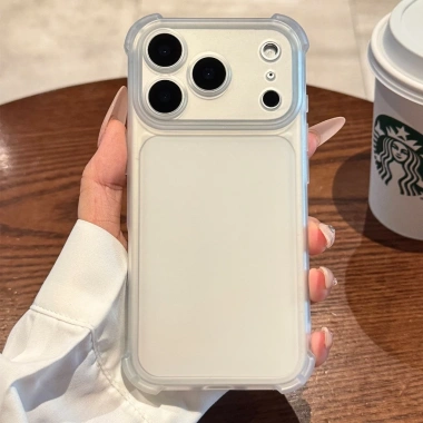 Túi khí bốn góc iPhone 17-13 - Vỏ Ice Crystal Matte, bảo vệ mềm chống sốc, 50.652đ
