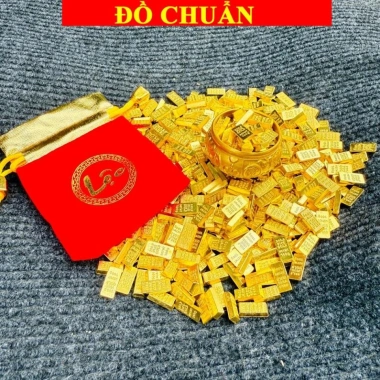 Túi Lộc Mini Cây Vàng 9.999 Combo 20/50 Thỏi - Phong Thủy Két Sắt Giá 7.420₫