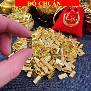 Túi Lộc Mini Cây Vàng 9.999 Combo 20/50 Thỏi - Phong Thủy Két Sắt Giá 7.420₫