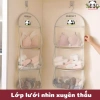 Túi Lưới 3 Tầng Treo Đồ Lót Tất Vớ Có Móc Gấp Gọn Giỏ Đựng Cá Nhân 6