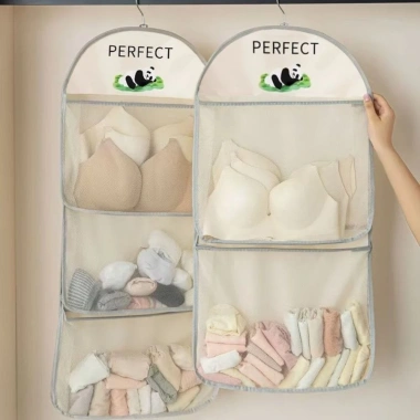 Túi lưới BOXHOME đựng đồ lót, tất vớ - Túi treo gấu trúc 1-3 tầng, chỉ 27k