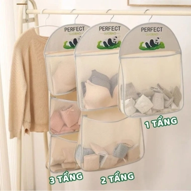 Túi lưới BOXHOME đựng đồ lót, tất vớ - Túi treo gấu trúc 1-3 tầng, chỉ 27k 9 Túi lưới BOXHOME đựng đồ lót, tất vớ - Túi treo gấu trúc 1-3 tầng, chỉ 27k 9