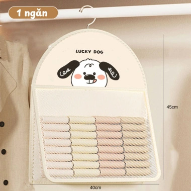 Túi lưới đa năng 3 ngăn đựng đồ lót, vớ, quần áo - gọn gàng, treo tủ, giá chỉ 38.000đ