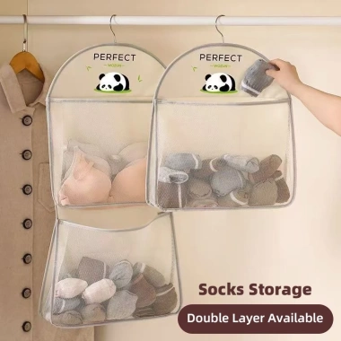 Túi Lưới Đa Năng Treo Đồ Lót 3 Tầng Đựng Tất Vớ, Quai Tiện Lợi, 29.900 VND 6