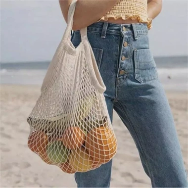Túi lưới đa năng WIOTA – Đi biển, picnic, chợ tiện dụng, bảo vệ môi trường, 41.000₫