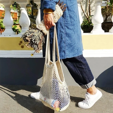 Túi lưới đa năng WIOTA – Đi biển, picnic, chợ tiện dụng, bảo vệ môi trường, 41.000₫