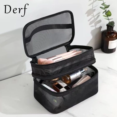 Túi lưới Derf hai lớp trong suốt - Đựng mỹ phẩm đa năng, nhẹ, bền, giảm giá 17% - Chỉ 92.664₫