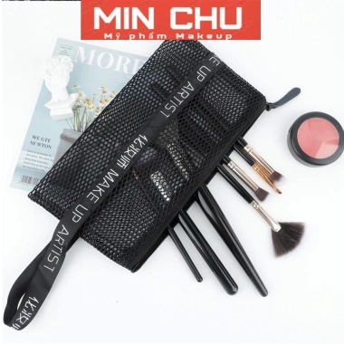 Túi lưới đựng cọ khóa kéo - Đựng mỹ phẩm, đồ trang điểm, cá nhân giá 30.900 VND