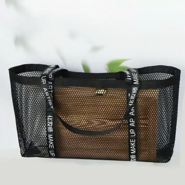 Túi lưới đựng cọ khóa kéo, tiện cho trang điểm và đồ dùng cá nhân - 23.000