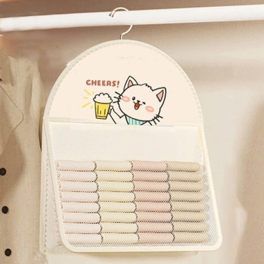 Túi lưới đựng đồ lót, tất vớ treo tủ 1-3 tầng, móc treo tiện lợi, giảm còn 45k 2