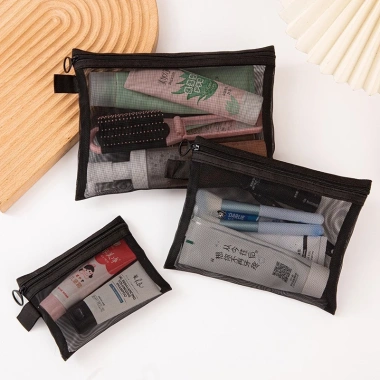Túi lưới đựng mỹ phẩm 3 kích cỡ Duashop, phụ kiện du lịch, giá 10.500₫