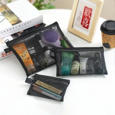 Túi lưới đựng mỹ phẩm 3 kích cỡ Duashop, phụ kiện du lịch, giá 10.500₫