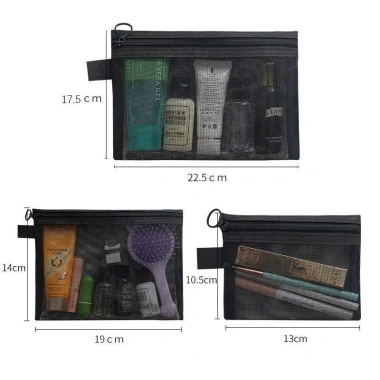 Túi lưới đựng mỹ phẩm 3 kích cỡ Duashop, phụ kiện du lịch, giá 10.500₫