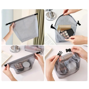 Túi Lưới Đựng Mỹ Phẩm Du Lịch Chống Nước, Thoáng Khí, Gấp Gọn Đa Năng - Chỉ 49.000₫ 5