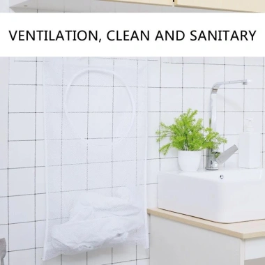 Túi lưới đựng quần áo bẩn treo tường - Tiện lợi, Giá chỉ 39.000đ 3