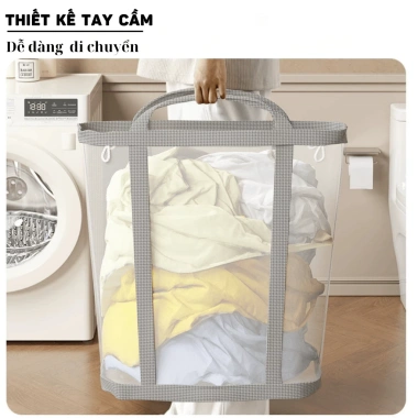 Túi Lưới Gấp Gọn Đựng Quần Áo, Đồ Dùng Giỏ Đồ Thoáng Khí Bền Đẹp 89.000 VND 2