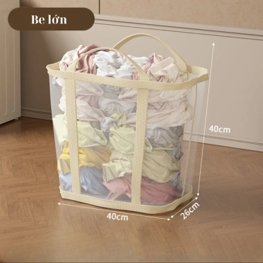 Túi Lưới Gấp Gọn Đựng Quần Áo, Đồ Dùng Giỏ Đồ Thoáng Khí Bền Đẹp 89.000 VND 9