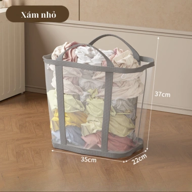 Túi Lưới Gấp Gọn Đựng Quần Áo, Đồ Dùng Giỏ Đồ Thoáng Khí Bền Đẹp 89.000 VND 10
