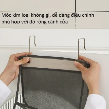 Túi lưới nhựa 3 chiều treo cửa sau 4-6 tầng - Đựng đồ gia đình, tiết kiệm chỗ