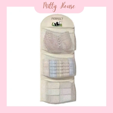 Túi Lưới Panda 3 Tầng Đa Năng Treo Đồ Lót Tất Vớ - Gọn Gàng Mitty House 7
