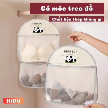 Túi Lưới Treo Đồ Lót 3 Tầng Gấp Gọn Có Móc Giỏ Đựng Cá Nhân Tiện Lợi Tủ 3