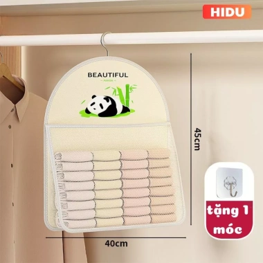 Túi Lưới Treo Đồ Lót 3 Tầng Gấp Gọn Có Móc Giỏ Đựng Cá Nhân Tiện Lợi Tủ 10