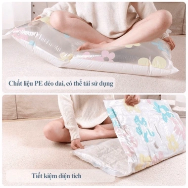 Túi & Máy Hút Chân Không Quần Áo - Bảo Quản Chống Mốc, Tiết Kiệm Diện Tích, Giá 15.000đ (Giá Gốc 19.050đ)