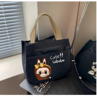 Túi mini canvas đa năng 2 trong 1 đựng cơm và mỹ phẩm siêu nhẹ, gọn gàng, có ngăn phụ - Giá chỉ 39.999đ 4