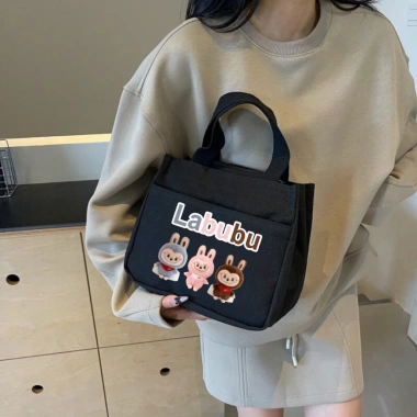 Túi mini canvas đa năng 2 trong 1 đựng cơm và mỹ phẩm siêu nhẹ, gọn gàng, có ngăn phụ - Giá chỉ 39.999đ 7
