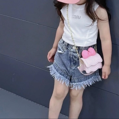 Túi mini đeo chéo in chữ NIE, nơ cute, phù hợp mẹ & bé - Giá 75.000 VND