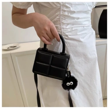 Túi mini nữ đeo chéo ô vuông, họa tiết chấm quả bông xinh xắn - giá 52.000 VNĐ 3