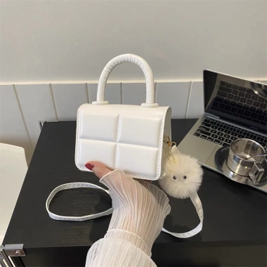 Túi mini nữ đeo chéo ô vuông, họa tiết chấm quả bông xinh xắn - giá 52.000 VNĐ 7