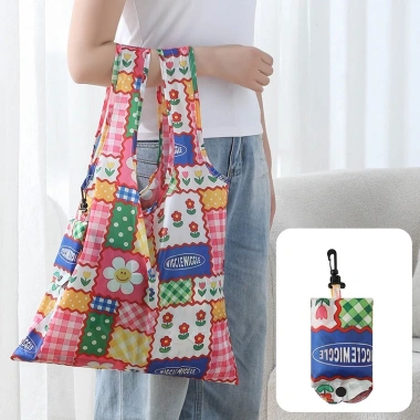 Túi mua sắm đa màu sắc, gập gọn di động, thân thiện môi trường – lưu trữ tiện lợi 9