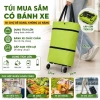 Túi mua sắm gập gọn bánh xe 360 chống thấm, kéo đẩy tiện lợi cho chợ và siêu thị, giá 47.040₫ 2