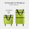 Túi mua sắm gập gọn bánh xe 360 chống thấm, kéo đẩy tiện lợi cho chợ và siêu thị, giá 47.040₫ 4