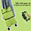 Túi mua sắm gập gọn bánh xe 360 chống thấm, kéo đẩy tiện lợi cho chợ và siêu thị, giá 47.040₫ 5