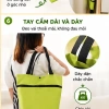 Túi mua sắm gập gọn bánh xe 360 chống thấm, kéo đẩy tiện lợi cho chợ và siêu thị, giá 47.040₫ 6