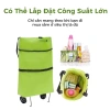 Túi mua sắm gập gọn bánh xe 360 chống thấm, kéo đẩy tiện lợi cho chợ và siêu thị, giá 47.040₫ 7
