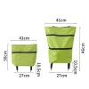 Túi mua sắm gập gọn bánh xe 360 chống thấm, kéo đẩy tiện lợi cho chợ và siêu thị, giá 47.040₫ 9