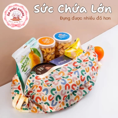 Túi Mua Sắm và Du Lịch Gấp Gọn Di Động - Tiện Lợi, Sức Chứa Lớn, Chống Thấm Nước, Giá 55.000 2