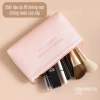 Túi mỹ phẩm du lịch da PU chống thấm nước, pastel màu, quai xách tiện lợi Hàn Quốc TMP47 4
