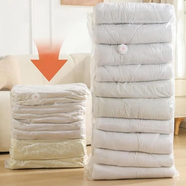 Túi nén chân không ba chiều dày, không cần bơm hút - Lưu trữ quần áo tiện lợi, siêu tiết kiệm không gian 4
